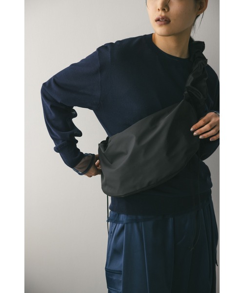 STYLEMIXER（スタイルミキサー）の「ナイロンギャザーバッグ（ショルダーバッグ・レディース・ホワイト/ブラック・FREE）」の15枚目の写真