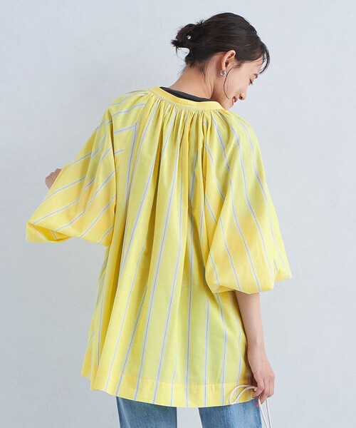 green label relaxing（グリーンレーベルリラクシング）の「［size SHORTあり］ボリュームスリーブ チュニック ブラウス（シャツ/ブラウス・レディース・ブラック/ホワイト/ピンク/ロイヤルブルー/その他1・FREE/SHORT）」の13枚目の写真
