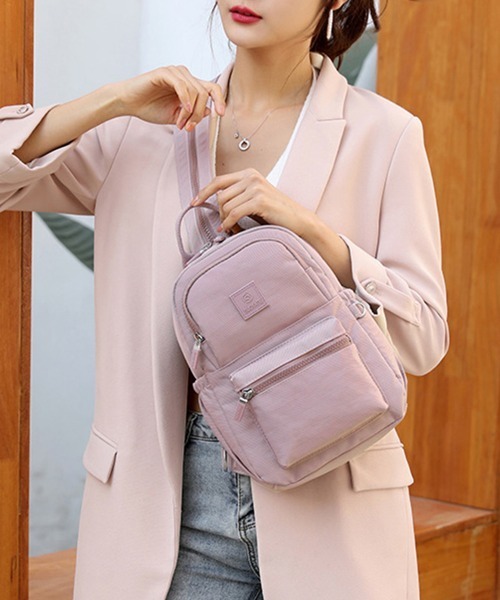 Miniministore（ミニミニストア）の「リュックサック レディース 大人 小さめ（バックパック/リュック・レディース・ダークパープル/ダークグレー/ブラック/ピンク/ワインレッド/ターメリック・FREE）」の12枚目の写真