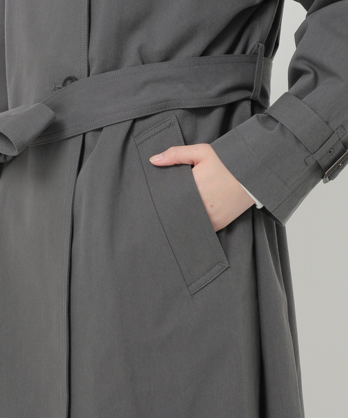 B.C STOCK(ベーセーストック)の「ノーカラートレンチ(トレンチコート・レディース・ブラック/ベージュ・FREE)」の11枚目の写真