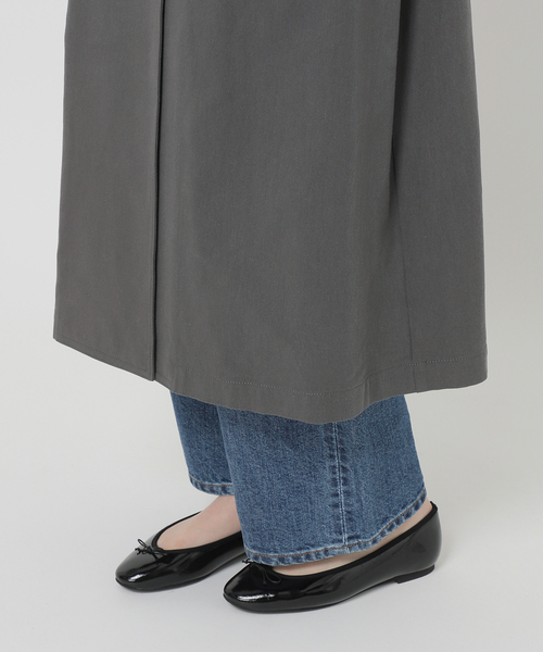 B.C STOCK(ベーセーストック)の「ノーカラートレンチ(トレンチコート・レディース・ブラック/ベージュ・FREE)」の12枚目の写真