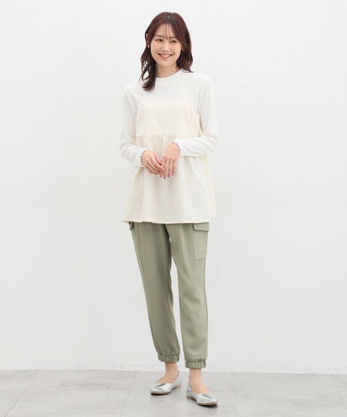 Honeys（ハニーズ）の「カーゴパンツ（カーゴパンツ・レディース・ライトカーキ/ブラック/グレイッシュベージュ・S/M/L/LL/3L）」の9枚目の写真