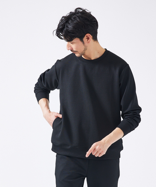 【セットアップ対応】ハニカムメッシュ プルオーバー / スウェット（スウェット）｜ABAHOUSE GRAY（アバハウスグレイ）