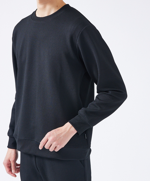 ABAHOUSE GRAY(アバハウスグレイ)の「【セットアップ対応】ハニカムメッシュ プルオーバー / スウェット(スウェット・メンズ・モカ/グレイッシュベージュ/ブラック/グレイッシュブルー・46/48)」の18枚目の写真
