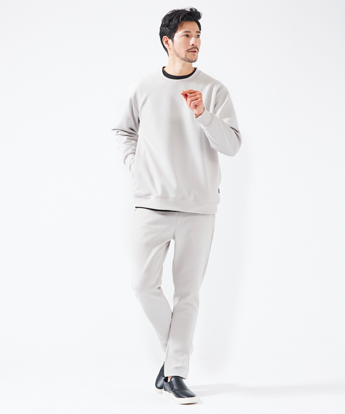 ABAHOUSE GRAY(アバハウスグレイ)の「【セットアップ対応】ハニカムメッシュ プルオーバー / スウェット(スウェット・メンズ・モカ/グレイッシュベージュ/ブラック/グレイッシュブルー・46/48)」の7枚目の写真