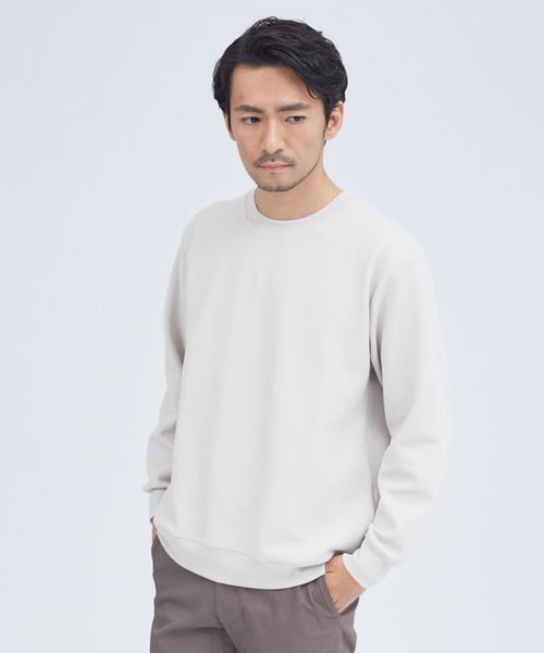 ABAHOUSE GRAY(アバハウスグレイ)の「【セットアップ対応】ハニカムメッシュ プルオーバー / スウェット(スウェット・メンズ・モカ/グレイッシュベージュ/ブラック/グレイッシュブルー・46/48)」の10枚目の写真