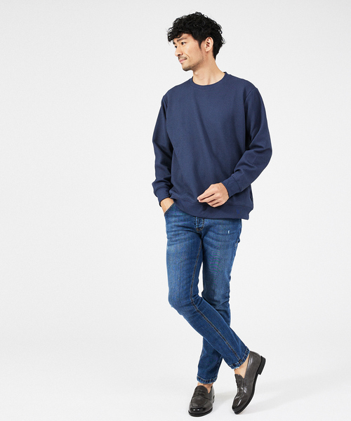 ABAHOUSE GRAY(アバハウスグレイ)の「【セットアップ対応】ハニカムメッシュ プルオーバー / スウェット(スウェット・メンズ・モカ/グレイッシュベージュ/ブラック/グレイッシュブルー・46/48)」の13枚目の写真
