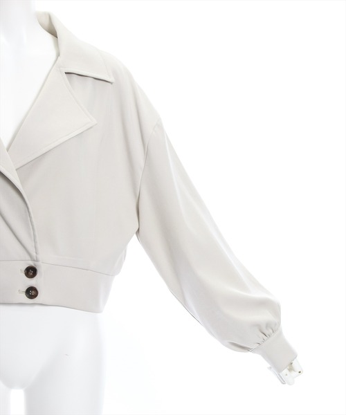 clear（クリア）の「Aラインミドル丈トレンチジャケット≪2024SS新作≫（トレンチコート・レディース・ミント/アイボリー・F）」の7枚目の写真