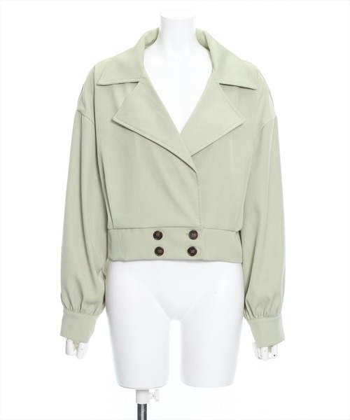 clear（クリア）の「Aラインミドル丈トレンチジャケット≪2024SS新作≫（トレンチコート・レディース・ミント/アイボリー・F）」の19枚目の写真