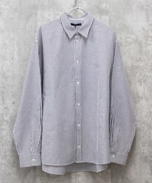 SHISKY（シスキー）の「無地レギュラーカラーオーバーシャツ（シャツ/ブラウス・メンズ・カーキ/オフホワイト/グレー系/ネイビー系/チャコール/ベージュ/サックスブルー系・M/L）」の3枚目の写真