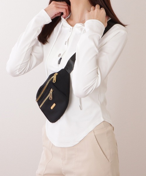 Lace Ladies(レースレディース)の「ヘンリーネック フーデット ラウンド裾 コンパクト プルオーバー(Tシャツ/カットソー・レディース・ベージュ/ブラック/ホワイト・M/XL/S)」の17枚目の写真