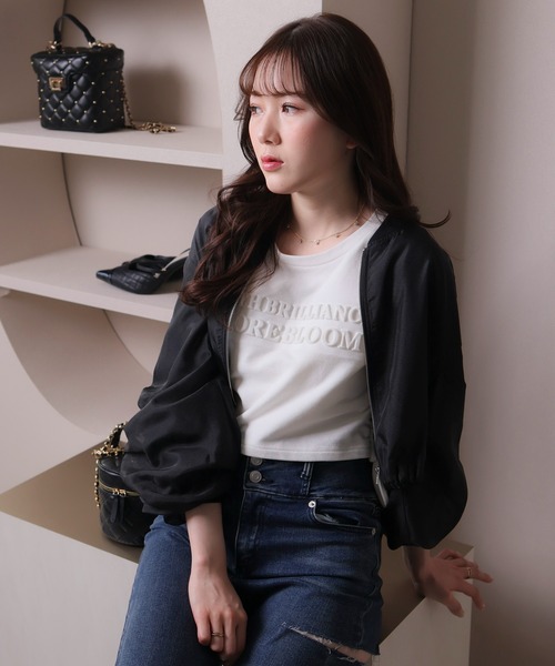 LIPSERVICE（リップサービス）の「シアーギャザーブルゾン（ブルゾン・レディース・ホワイト/ブラック・FREE）」の22枚目の写真