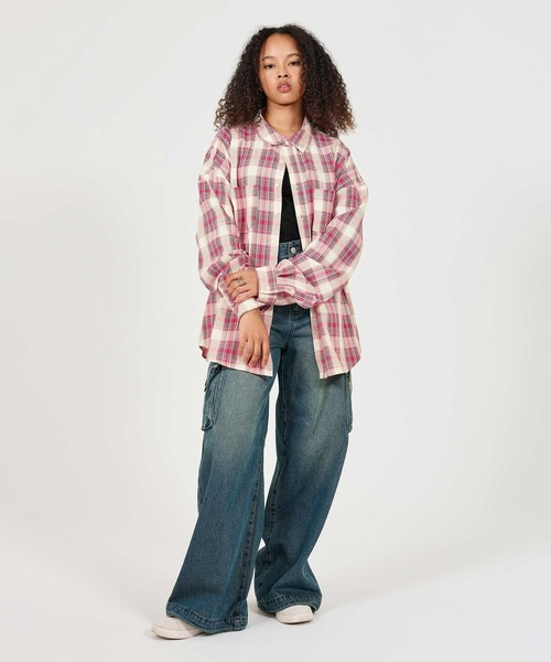 ブラウス シャツ ユニセックス 柄シャツ TINA：JOJUN レディース TINA：JOJUN ブラウス シャツ ユニセックス 柄シャツ レディース