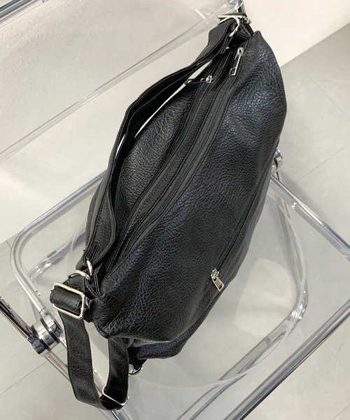 non-hedge（ノンヘッジ）の「マルチポケット付3WAYバッグ（バックパック/リュック・レディース・ブラック/ホワイト/シルバー・FREE）」の20枚目の写真