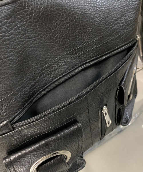 non-hedge（ノンヘッジ）の「マルチポケット付3WAYバッグ（バックパック/リュック・レディース・ブラック/ホワイト/シルバー・FREE）」の12枚目の写真