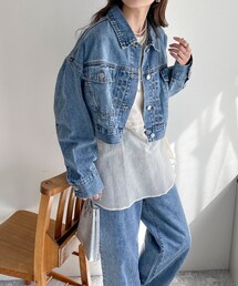 fredy emue | クロップド丈デニムジャケット(デニムジャケット)