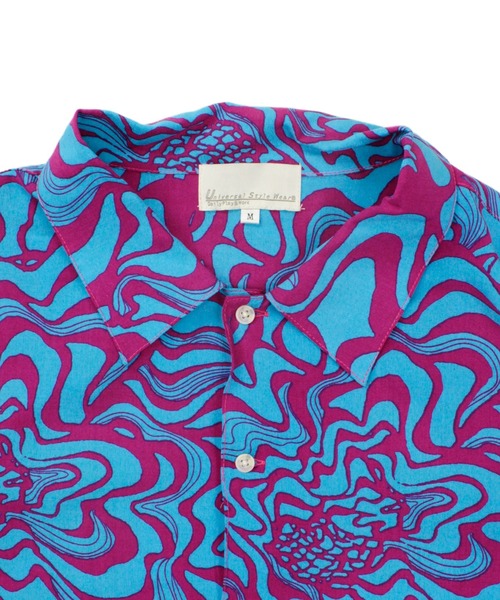 Universal Style Wear(ユニバーサルスタイルウェア)の「Universal Style Wear サイケ シャツ(シャツ/ブラウス・メンズ・ピンク系その他/パープル系その他/ブラック×ホワイト/グリーン系その他・X-LARGE/LARGE/MEDIUM)」の10枚目の写真