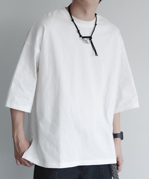 epnok(エプノック)の「ベーシックルーズTee(Tシャツ/カットソー・メンズ・ブラック/オフホワイト/グレイッシュブルー・SMALL/MEDIUM/LARGE)」の4枚目の写真