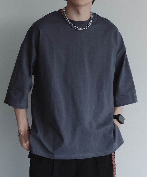 epnok(エプノック)の「ベーシックルーズTee(Tシャツ/カットソー・メンズ・ブラック/オフホワイト/グレイッシュブルー・SMALL/MEDIUM/LARGE)」の17枚目の写真