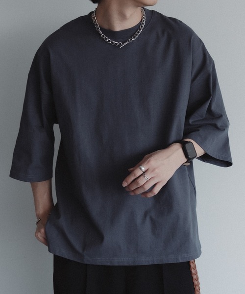 epnok(エプノック)の「ベーシックルーズTee(Tシャツ/カットソー・メンズ・ブラック/オフホワイト/グレイッシュブルー・SMALL/MEDIUM/LARGE)」の18枚目の写真