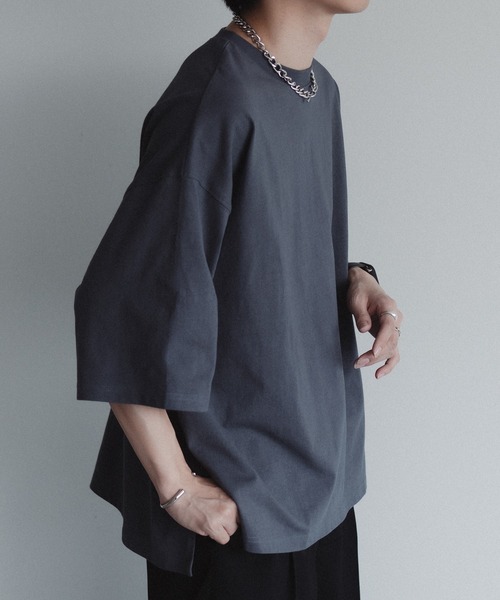 epnok(エプノック)の「ベーシックルーズTee(Tシャツ/カットソー・メンズ・ブラック/オフホワイト/グレイッシュブルー・SMALL/MEDIUM/LARGE)」の9枚目の写真