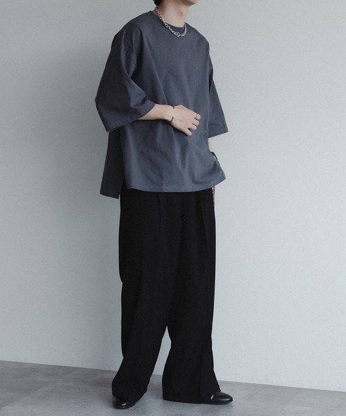 epnok(エプノック)の「ベーシックルーズTee(Tシャツ/カットソー・メンズ・ブラック/オフホワイト/グレイッシュブルー・SMALL/MEDIUM/LARGE)」の11枚目の写真