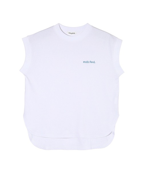 MILKFED.(ミルクフェド)の「ROUND LOGO TANK TOP(タンクトップ・レディース・ライトブルー/ブラック/ホワイト・ONE SIZE)」の2枚目の写真