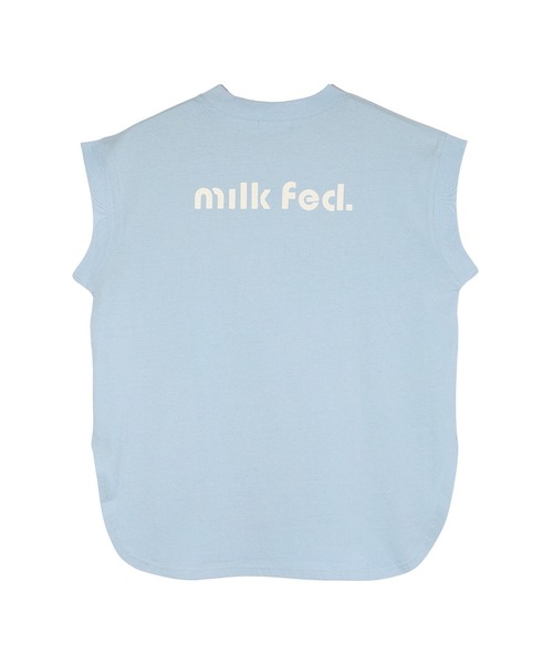 MILKFED.(ミルクフェド)の「ROUND LOGO TANK TOP(タンクトップ・レディース・ライトブルー/ブラック/ホワイト・ONE SIZE)」の1枚目の写真