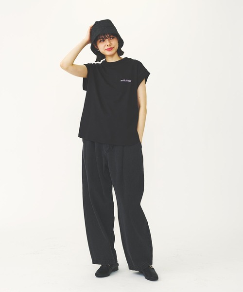 MILKFED.(ミルクフェド)の「ROUND LOGO TANK TOP(タンクトップ・レディース・ライトブルー/ブラック/ホワイト・ONE SIZE)」の17枚目の写真