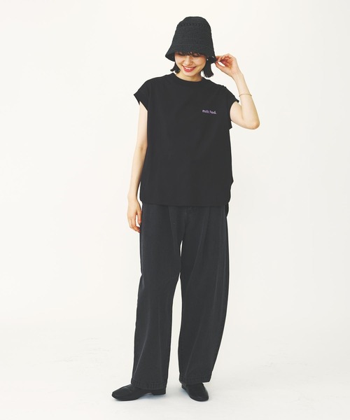 MILKFED.(ミルクフェド)の「ROUND LOGO TANK TOP(タンクトップ・レディース・ライトブルー/ブラック/ホワイト・ONE SIZE)」の18枚目の写真