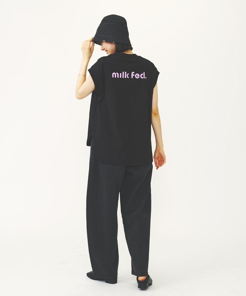MILKFED.(ミルクフェド)の「ROUND LOGO TANK TOP(タンクトップ・レディース・ライトブルー/ブラック/ホワイト・ONE SIZE)」の21枚目の写真