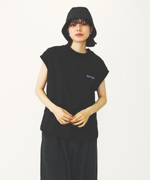 MILKFED.(ミルクフェド)の「ROUND LOGO TANK TOP(タンクトップ・レディース・ライトブルー/ブラック/ホワイト・ONE SIZE)」の16枚目の写真