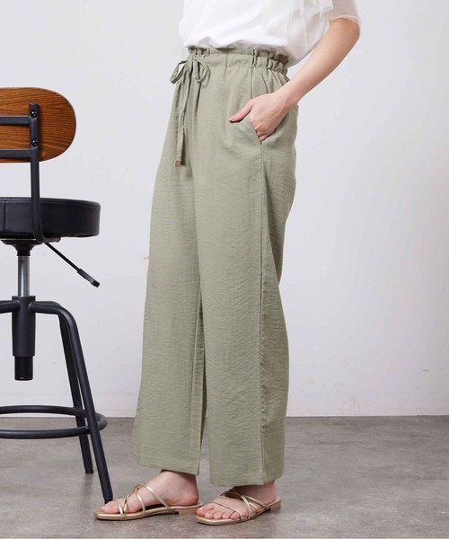 Chez toi（シェトワ）の「リネンタッチストレートパンツ（その他パンツ・レディース・ブラック/キャメル/ベージュ/カーキ・FREE）」の19枚目の写真