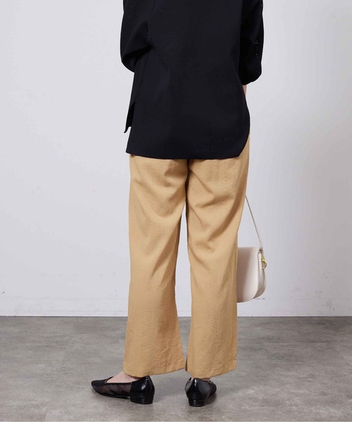 Chez toi（シェトワ）の「リネンタッチストレートパンツ（その他パンツ・レディース・ブラック/キャメル/ベージュ/カーキ・FREE）」の7枚目の写真