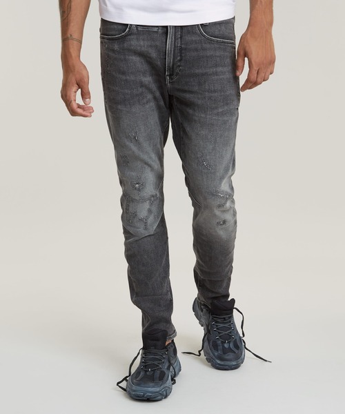 G-STAR(ジースター)の「D-STAQ 3D SLIM JEANS/立体裁断スリムテーパードジーンズ/ヴィンテージ加工(デニムパンツ・メンズ・ブラック系その他・28/30/29/30/30/30/31/30/32/30/33/30/34/30/27/30/28/32)」の1枚目の写真