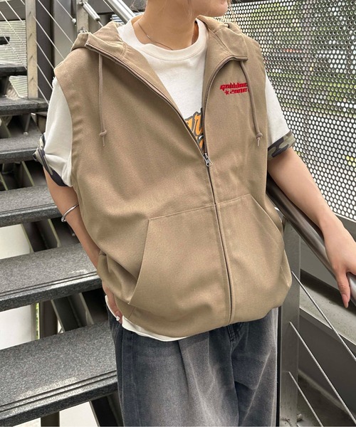 sedacle(セダクル)の「ダックフーディーベスト(ベスト・メンズ・ブラック/ネイビー/ベージュ・MEDIUM/SMALL/LARGE)」の2枚目の写真