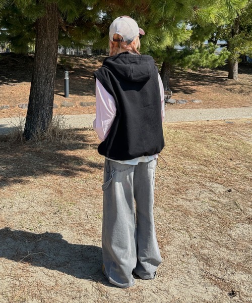 sedacle(セダクル)の「ダックフーディーベスト(ベスト・メンズ・ブラック/ネイビー/ベージュ・MEDIUM/SMALL/LARGE)」の21枚目の写真
