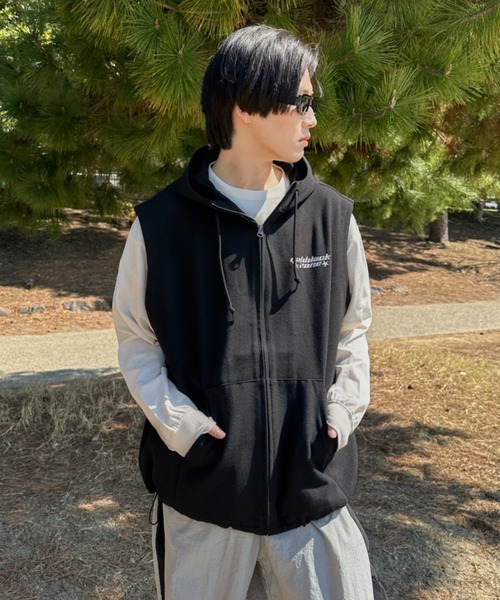 sedacle(セダクル)の「ダックフーディーベスト(ベスト・メンズ・ブラック/ネイビー/ベージュ・MEDIUM/SMALL/LARGE)」の20枚目の写真