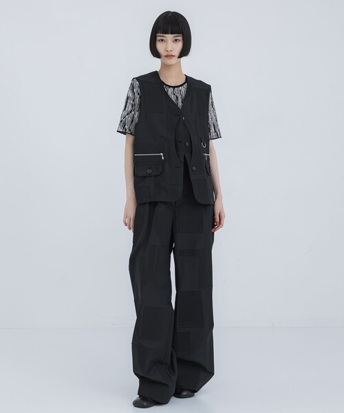 IHNN(イン)の「【IHNN/イン】BONDING SUSPENDER PANTS(その他パンツ・レディース・ベージュ/ブラック・36/38)」の15枚目の写真