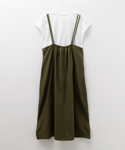 NAVY(ネイビー)の「NAVY 麻ライクキャミソールワンピース+Tシャツセット アンサブル(ワンピース・レディース・ベージュ/ブラック/カーキ・M/L/XL/S)」の17枚目の写真
