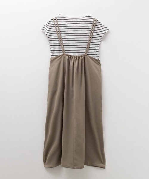 NAVY(ネイビー)の「NAVY 麻ライクキャミソールワンピース+Tシャツセット アンサブル(ワンピース・レディース・ベージュ/ブラック/カーキ・M/L/XL/S)」の19枚目の写真