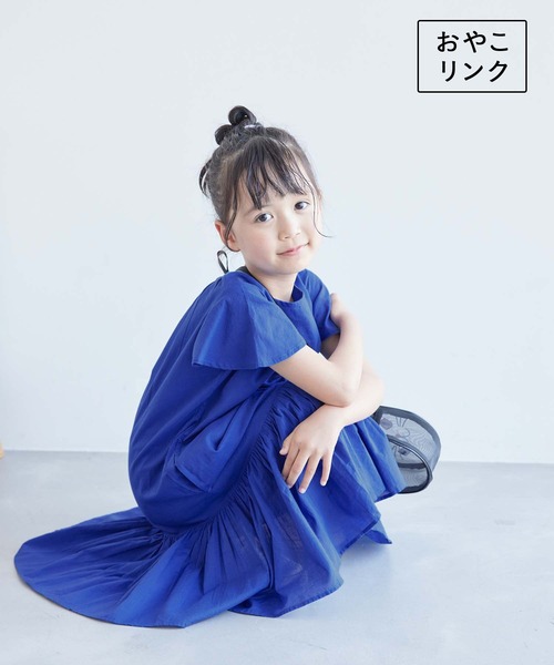 ROPE' PICNIC(ロペピクニック)の「【KIDS】INDIAフレア袖ティアードワンピース/リンクコーデ(ワンピース・キッズ・ブルー/ブラック・120/110/150/140/130)」の2枚目の写真