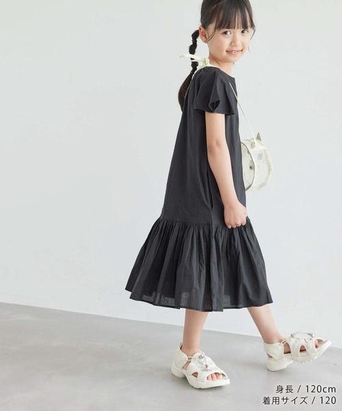 ROPE' PICNIC(ロペピクニック)の「【KIDS】INDIAフレア袖ティアードワンピース/リンクコーデ(ワンピース・キッズ・ブルー/ブラック・120/110/150/140/130)」の21枚目の写真