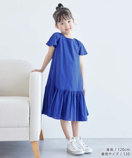 ROPE' PICNIC(ロペピクニック)の「【KIDS】INDIAフレア袖ティアードワンピース/リンクコーデ(ワンピース・キッズ・ブルー/ブラック・120/110/150/140/130)」の18枚目の写真