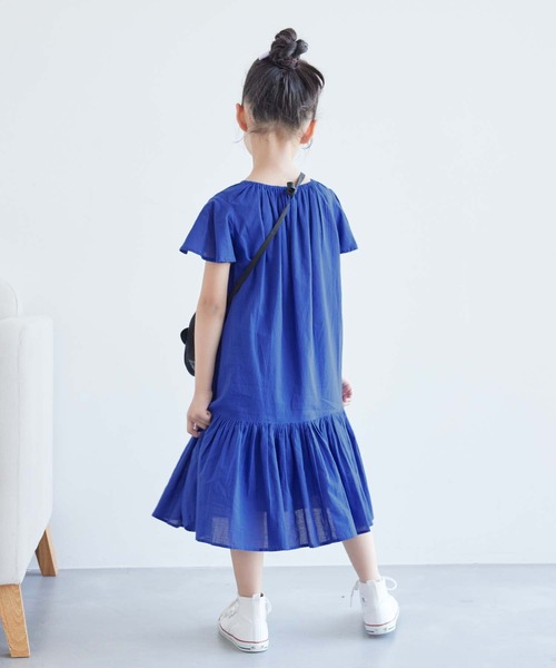 ROPE' PICNIC(ロペピクニック)の「【KIDS】INDIAフレア袖ティアードワンピース/リンクコーデ(ワンピース・キッズ・ブルー/ブラック・120/110/150/140/130)」の16枚目の写真