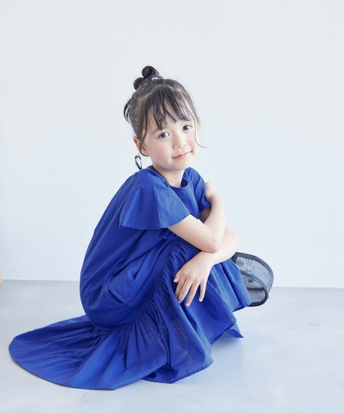 ROPE' PICNIC(ロペピクニック)の「【KIDS】INDIAフレア袖ティアードワンピース/リンクコーデ(ワンピース・キッズ・ブルー/ブラック・120/110/150/140/130)」の15枚目の写真
