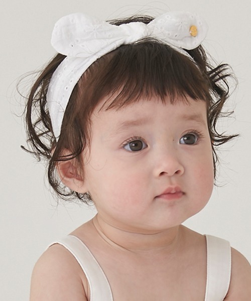 petit main(プティマイン)の「アソートヘアバンド(その他ベビー用品・キッズ・オフホワイト/ライトピンク/ラベンダー・FREE)」の2枚目の写真