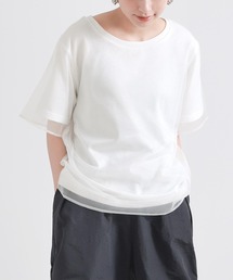オーガンジーレイヤードトップス