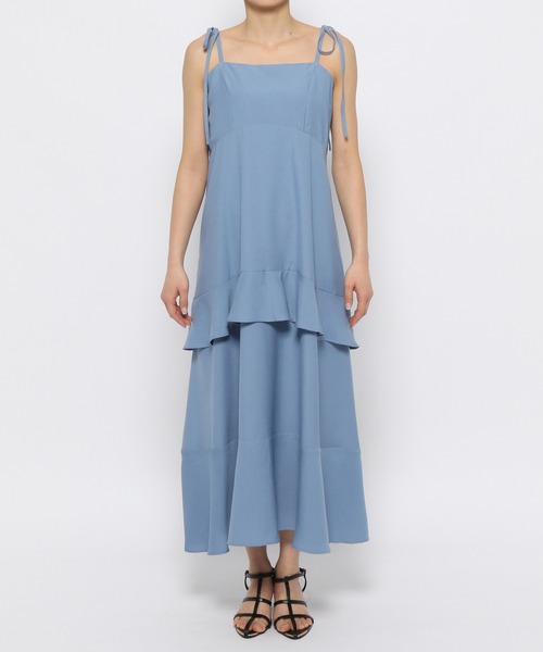 mysty woman（ミスティウーマン）の「ティアードフリルキャミワンピース　121025（ワンピース・レディース・ブラック/ブルー/ホワイト系その他・FREE）」の13枚目の写真