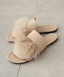 GALLEST | 【quartierglam】オーストリッチファーミュール(サンダル)